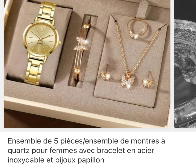 Ensemble bijoux 5 pièces