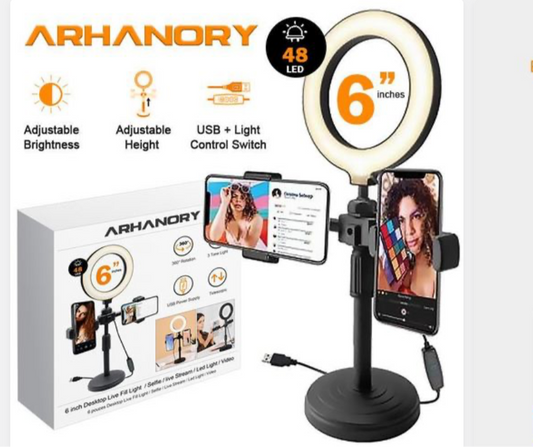 Mini ring laght avec 2 support