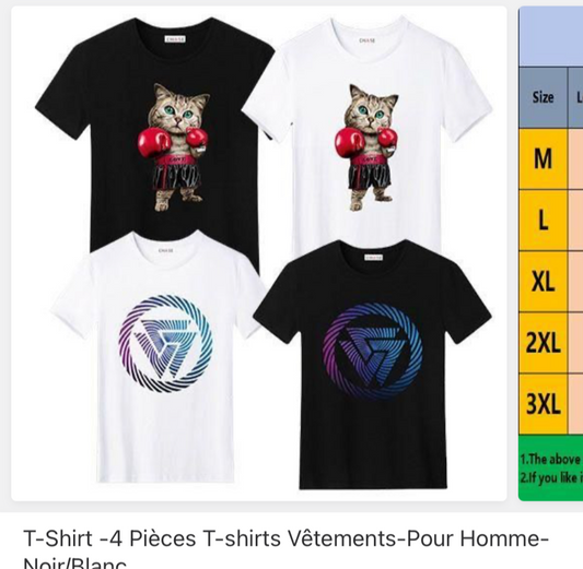 Lot de 4 t-shirt
