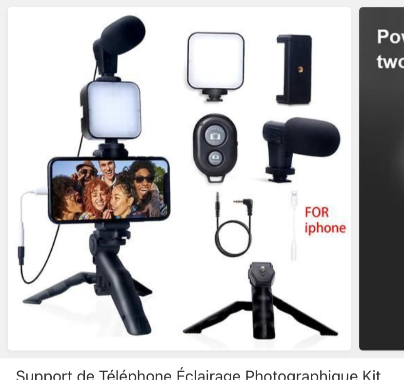 Tripied avec LM micro lampe et commande